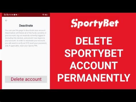 how to deactivate sportybet account
